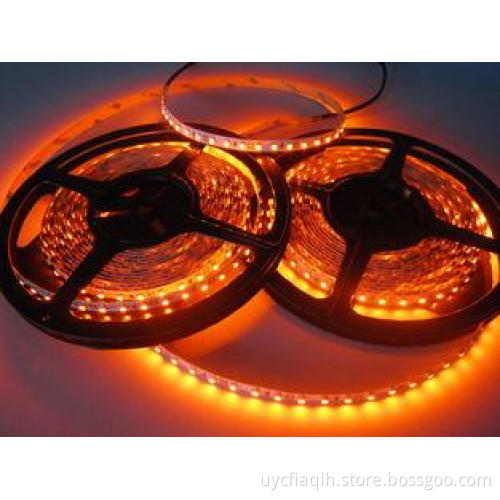 IP20 Non Waterproof 96 LED / M Orange Flexible Led Strip Li